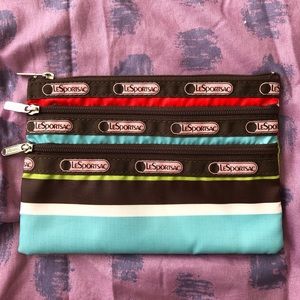 LeSportsac Three Zipper Cosmetic Bag/Wallet